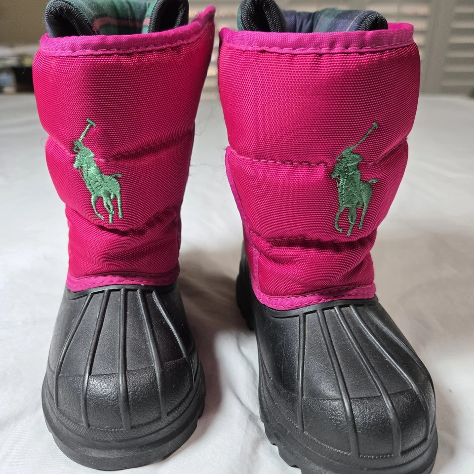 Ralph Lauren Polo Child Girls Size 6 Winter  Snow Boots  Removable Liners EUC - Image 2 of 4
