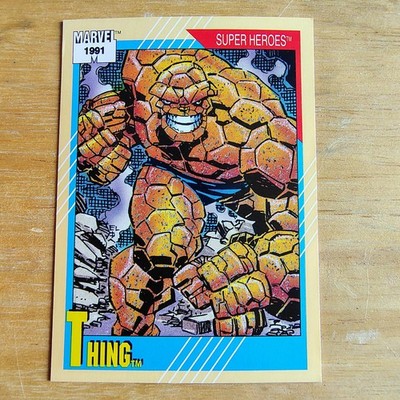 Vintage 1991 Impel The Thing Ben Grimm Card #3 Marvel Super Heroes Base