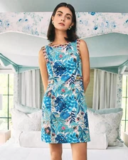 NWT Lilly Pulitzer Juno Stretch Shift Dress Breezy Aqua Best ...Choose Size