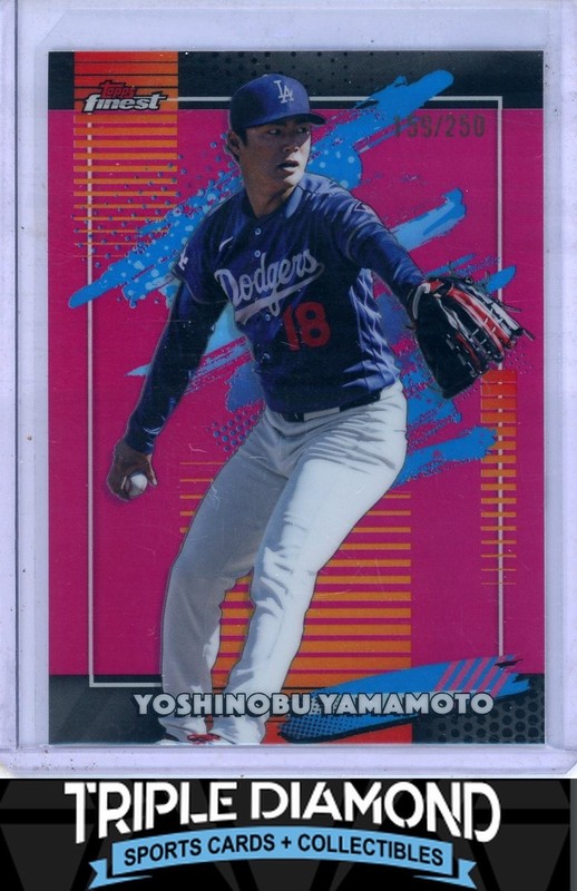 2026 Topps Finest Yoshinobu Yamamoto Uncommon Pink Refractor #159/250 E207