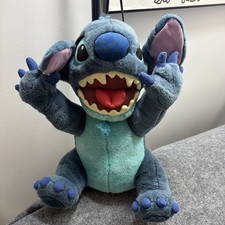 Vintage Disney Store Lilo Stitch as Dog Plush 18" Mouth Open Stuffed Large