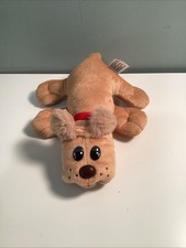 Pound Puppies Plush Dog Brown Red Collar, Small Stuffed Animal 2022