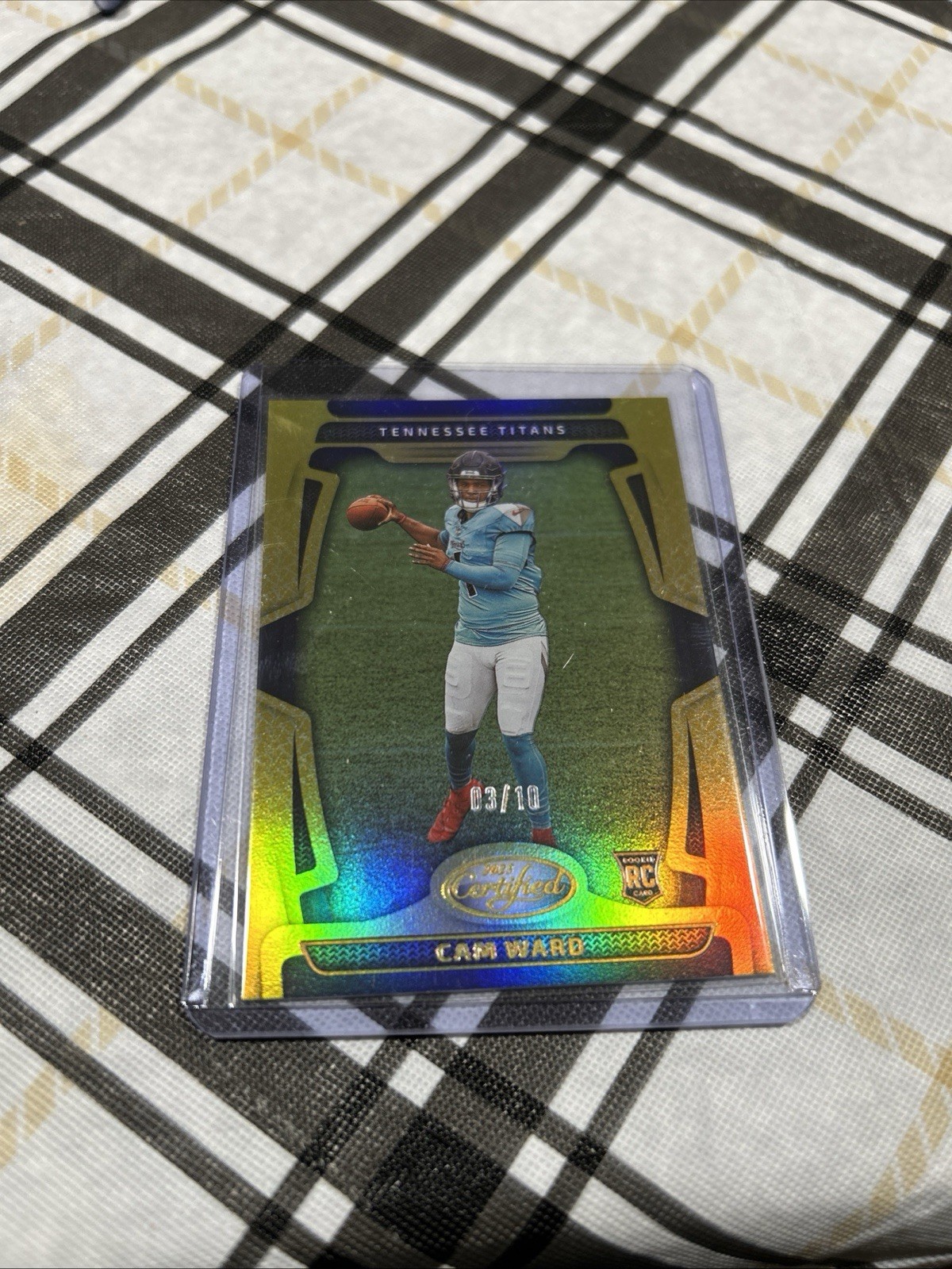 2025 Panini Certified Cam Ward FOTL GOLD /10 ROOKIE RC SSP #200 TITANS