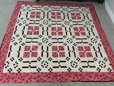 Vtg Handmade Patchwork Quilt 77x79