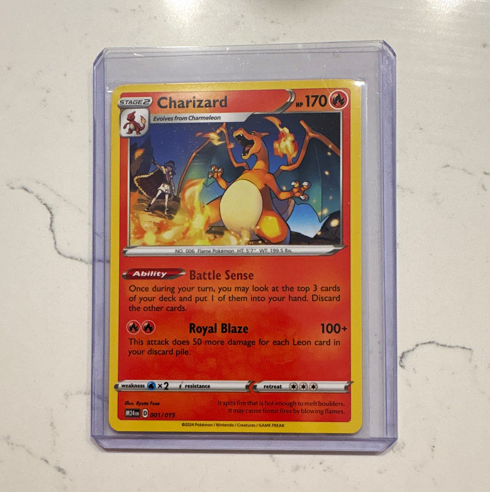 Charizard 007/015 M24EN Rare Regular Non-Holo 170 HP English 2024