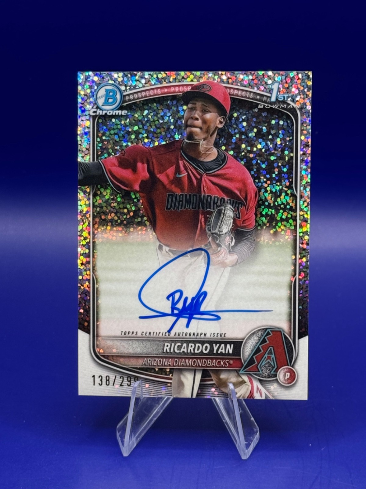 2025 Bowman Ricardo Yan Chrome Auto Speckle Refractor 1st /299