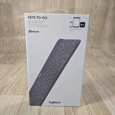 Logitech Keys-To-Go Slim Bluetooth Keyboard for iPhone, iPad , Apple TV 