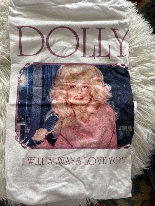 Dolly Parton "I Will Always Love You" Graphic T-Shirt, White, XL