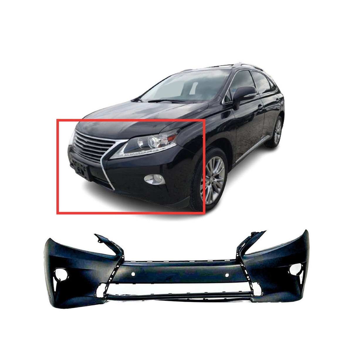 Front Bumper Cover for 2013-2015 Lexus RX350 RX450h Japan Built w
