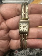 Vintage Rare Wittnauer 10KGF Gold Tone Ladies Watch 14mm Fit 7.5 , Broken Crown