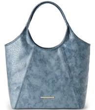 BRAHMIN Zostera Collection Iona Leather Tote Bag (Bellbottom Blue)