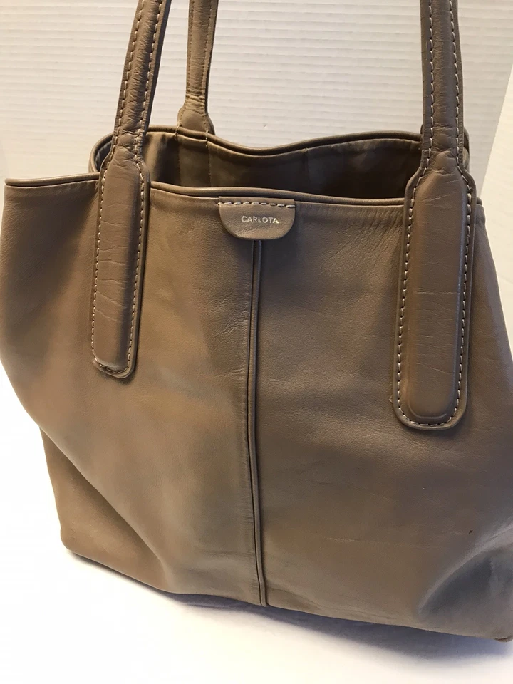 CARLOTA X-Large Tan Leather Satchel Handmade Bag Purse Concealed Carry Mexico - Image 3 of 4