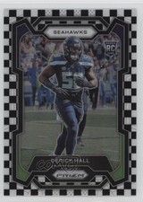 2023 Panini Prizm Rookies Black & White Checker Prizm Derick Hall #388 ux1