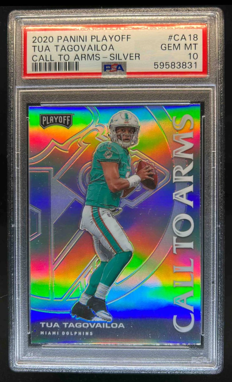 Tua Tagovailoa Panini Playoff Call to Arms #CA18 Silver