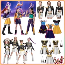 Kids Girls K-Pop: Demon Hunters Rumi Mira Zoey Cosplay Costume Dress Book Week