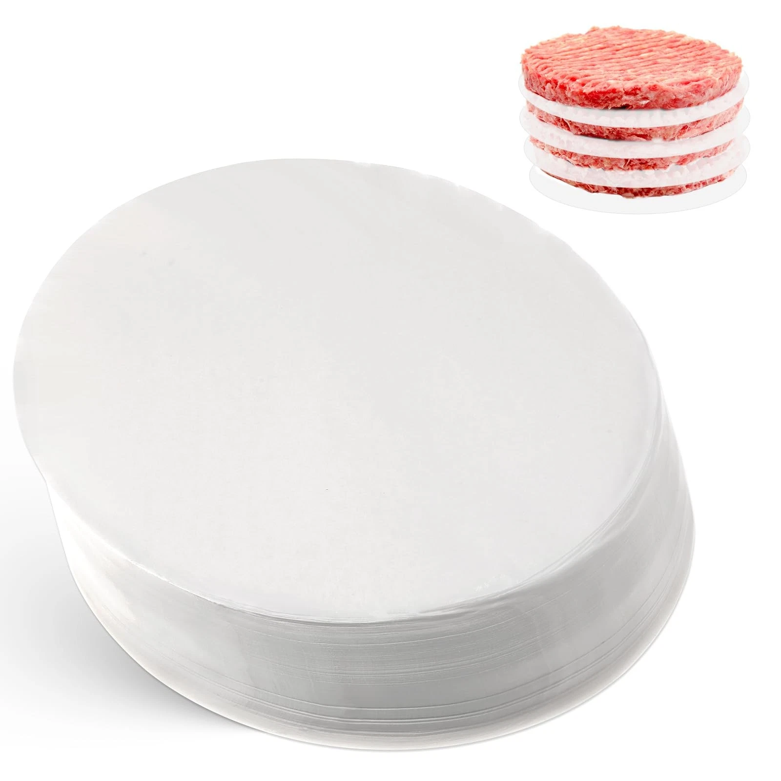 500 Pcs 5 Inch Hamburger Patty Paper Round Hamburger Parchment Paper Sheets