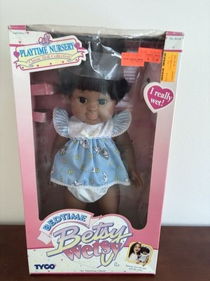 1989 Betsy Wetsy Baby DOLL Vintage Ideal Nursery African American D04