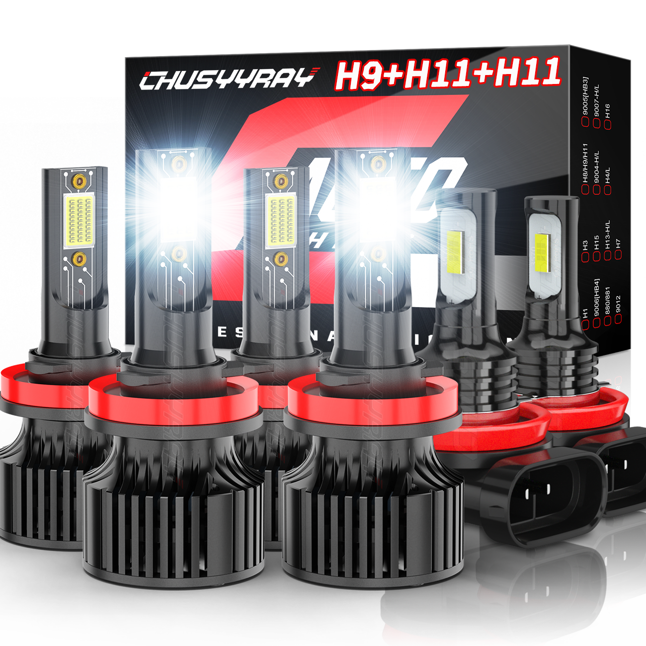 2013-2020 Nissan Sentra 6X LED Headlight Combo High Low Fog Bulbs