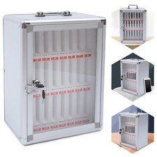 Mobile phone storage cabinet, 24 compartments, lockable, secure, wall mounted
