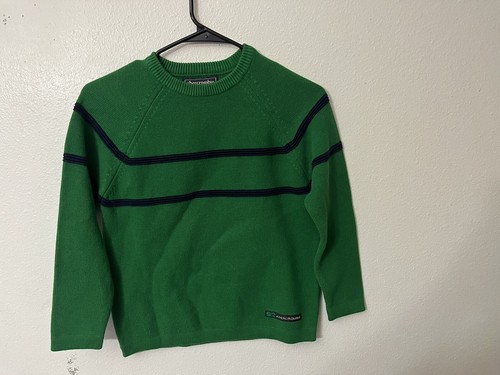 Abercrombie Boys Green Navy Blue Pullover Sweater Size Medium