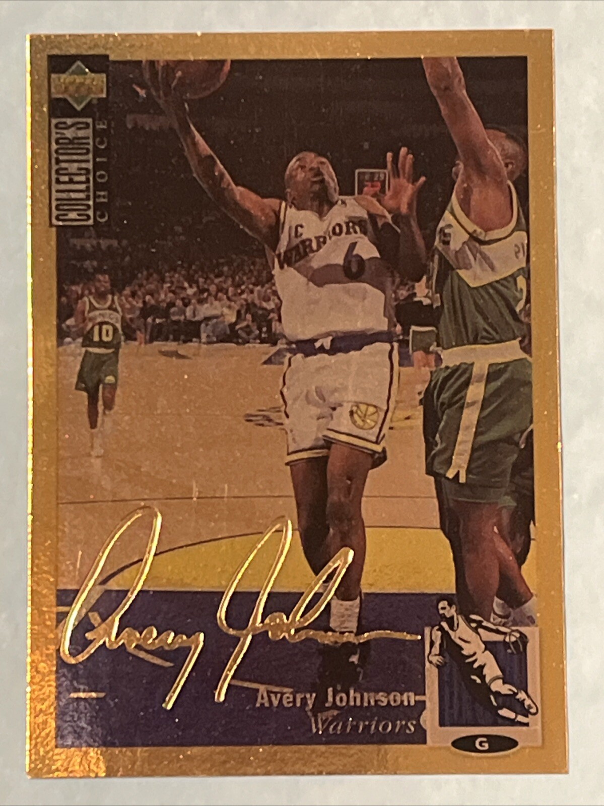 😮 1994-95 Collector's Choice Basketball #6 - Avery Johnson Gold Signature