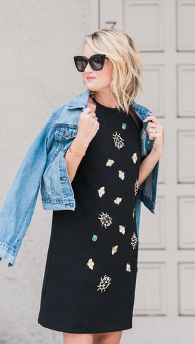 Vestido Victoria Beckham Adornado Abeja Negro Nuevo con Etiquetas Mediano Pequeño - Imagen 2 de 3