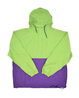 Vintage Gap Jacket Mens XL Anorak Windbreaker Color Block Retro Pullover Unlined