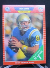 1989 Pro Set Troy Aikman RC Dallas Cowboys #490 PACK FRESH #2