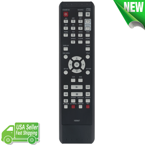 New NB887 NB887UD Replace Remote Control for MAGNAVOX ZV427MG9B MDR161V ZV427MG9 New NB887 NB887UD Replace Remote Control for MAGNAVOX ZV427MG9B MDR161V ZV427MG9