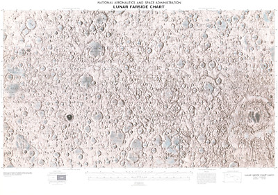 Lunar Moon Farside Dark Side Chart Map Photo Poster Art Print PICK SIZE