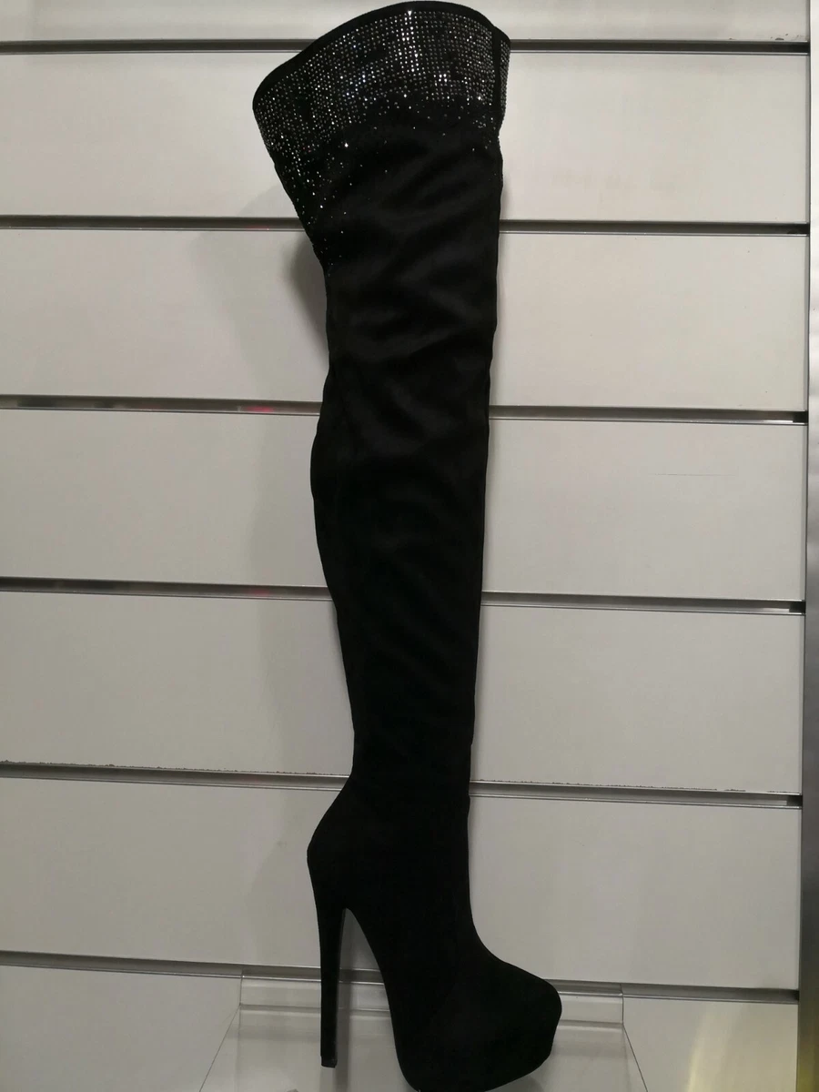 SCARPE DA DONNA STIVALI SEXY GIRL TACCO ALTO altezza totale 73cm