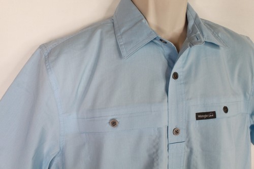 Wrangler Camicia Outdoor Uomo Media Manica Corta Ventilata Leggera Escursionismo Blu - Foto 4 di 10