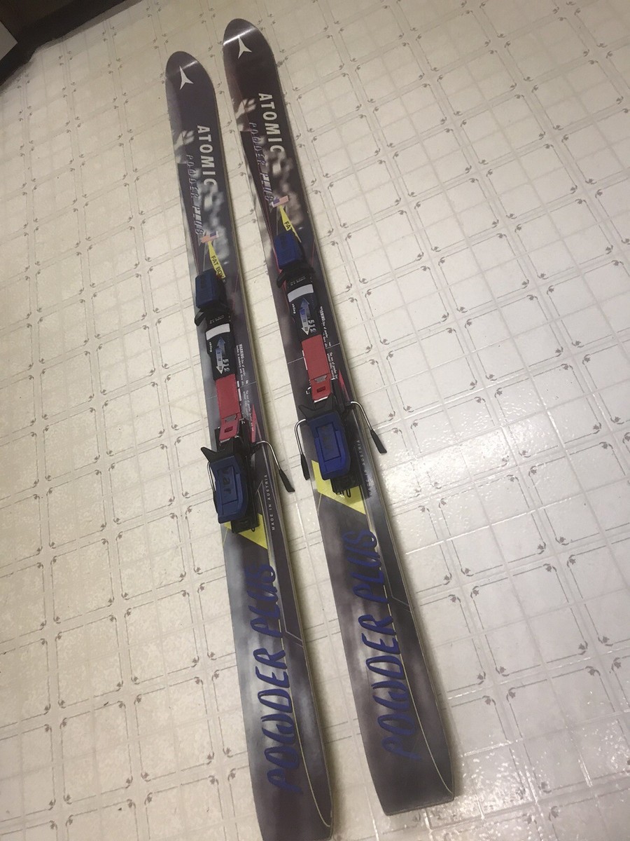 Atomic Powder Plus Fat Boy skis 180cm ES Adjustable Bindings WIDE
