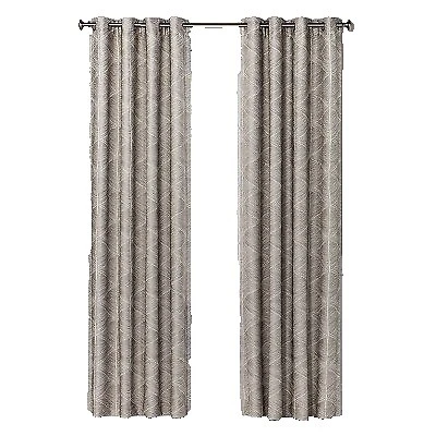 Poliéster Abstrato Marrom Cortinas de Janela