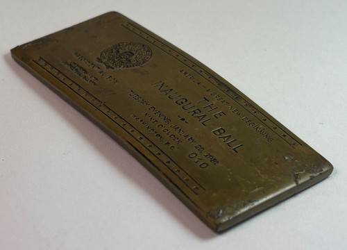Ronald Reagan VTG The Inaugural Ball Presidential Box- Bronze Plaque - Picture 6 of 7