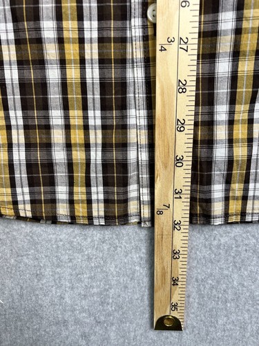 Sonoma Men's Shirt Small Plaid Yellow Brown Button Up Long Sleeve NWT - Picture 7 of 13