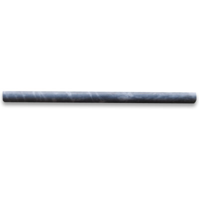 K17H Bardiglio Gray Dark Grey Marble 5/8x12 Pencil Liner Trim Molding Honed
