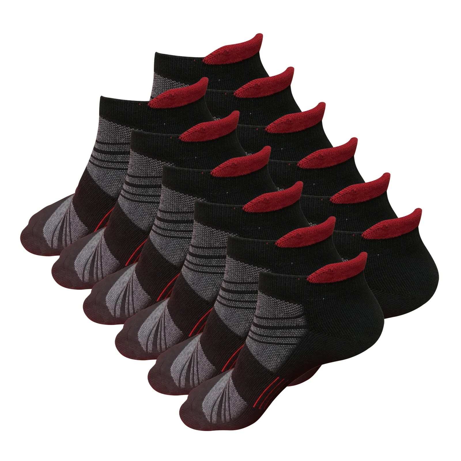 12 pairs Mens Low Cut Ankle Athletic Cotton No Show Running Sport Sneaker Socks