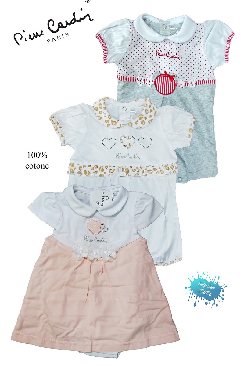 Tutine pagliaccetti neonate corte per corredino 100% cotone PIERRE