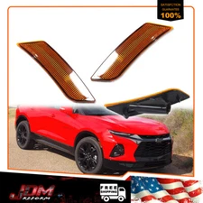 For 13-14 Cadillac ATS & 2017-up XT5 Amber Lens Front Bumper Side Marker Lights