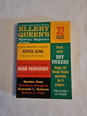1963 June, Ellery Queen's Mystery Magazine, Roy Vickers, (MH924)