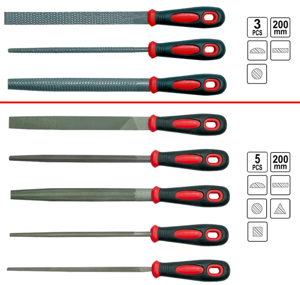 Feilen Raspel Metallfeilen Satz Holz Metall SET Flach Rund Dreikant Vierkant
