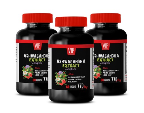 Alivio del estrés - COMPLEJO RAÍZ ASHWAGANDHA 770mg - pastillas ashwagandha 3B