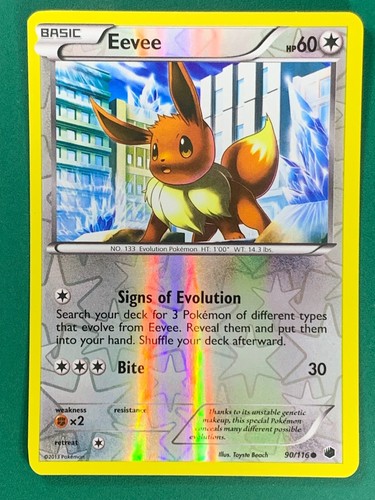 Eevee 90/116 Reverse Holo Plasma Freeze Pokemon TCG