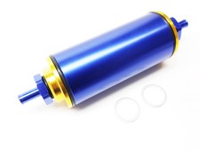 RSR Benzinfilter Kraftstoff Filter 8mm BLAU auswaschbar 50mm high flow 16V Turbo