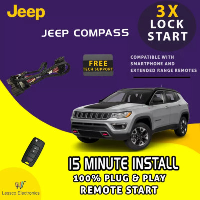 100% Plug & Play Remote Start Fits 2008-2017 Jeep Compass OEM Lock 3X Activated