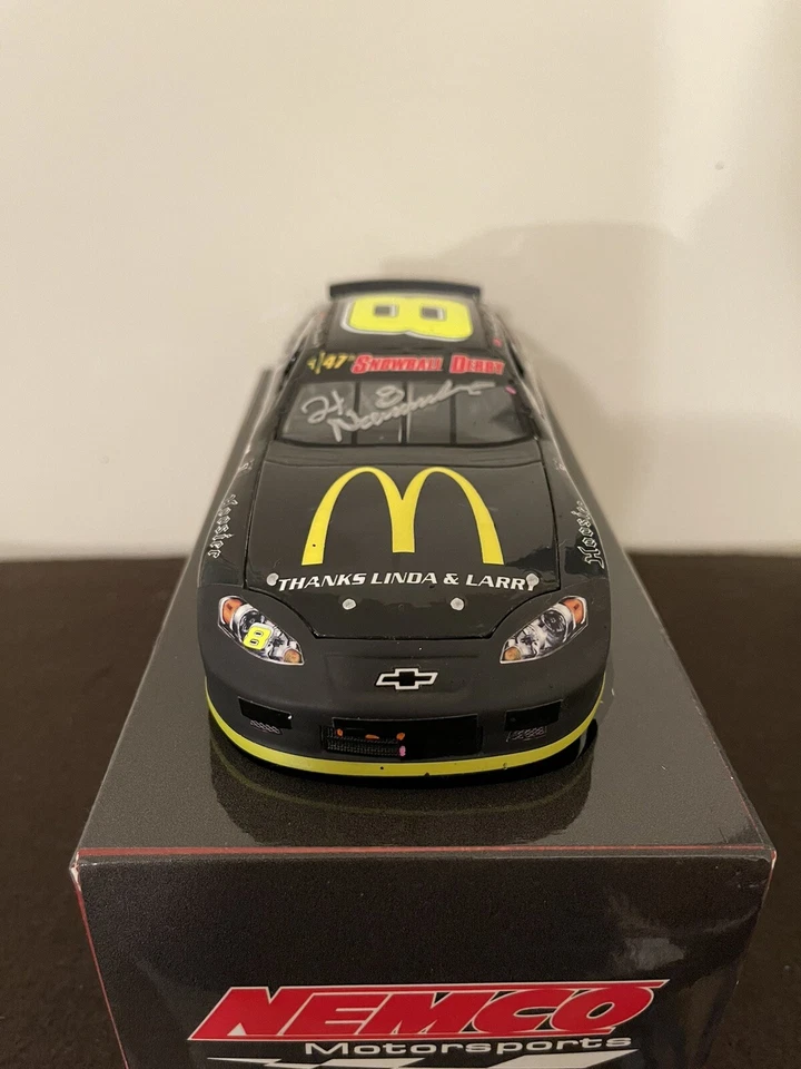 John Hunter Nemechek 2014 Snowball Derby Carrera Ganar Autografiado 1:24 Diecast #4/47 Foto 2 de 4
