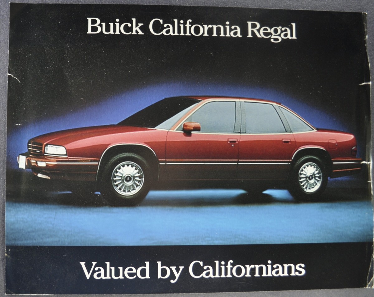 1993 Buick California Regal Sedan Sales Brochure Sheet Original 93