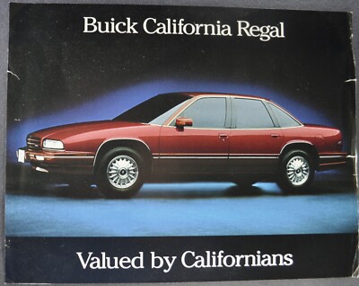 1993 Buick California Regal Sedan Sales Brochure Sheet Original 93