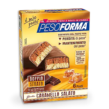 Pesoforma Pasto Sostitutivo Barrette Caramello Salato 12 Barrette - Foto 1 di 1